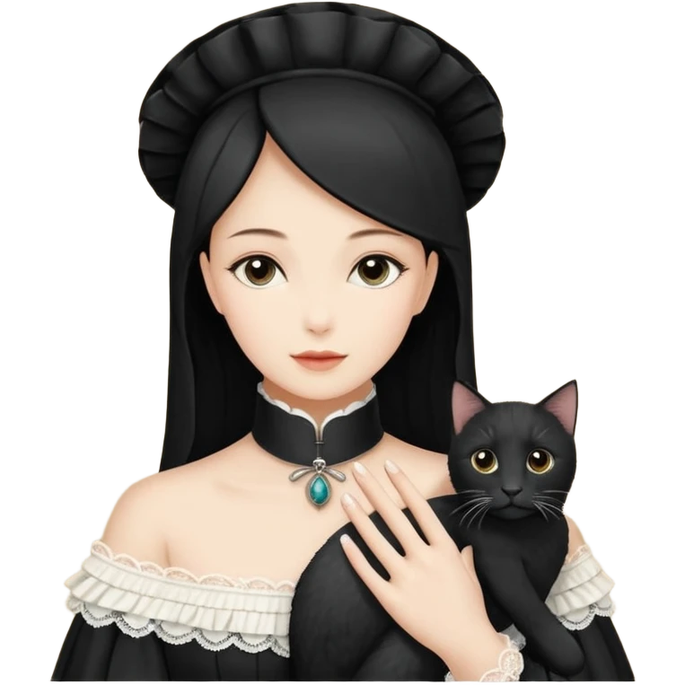 Девочка с двумя крысами на руках белой и чёрной emoji