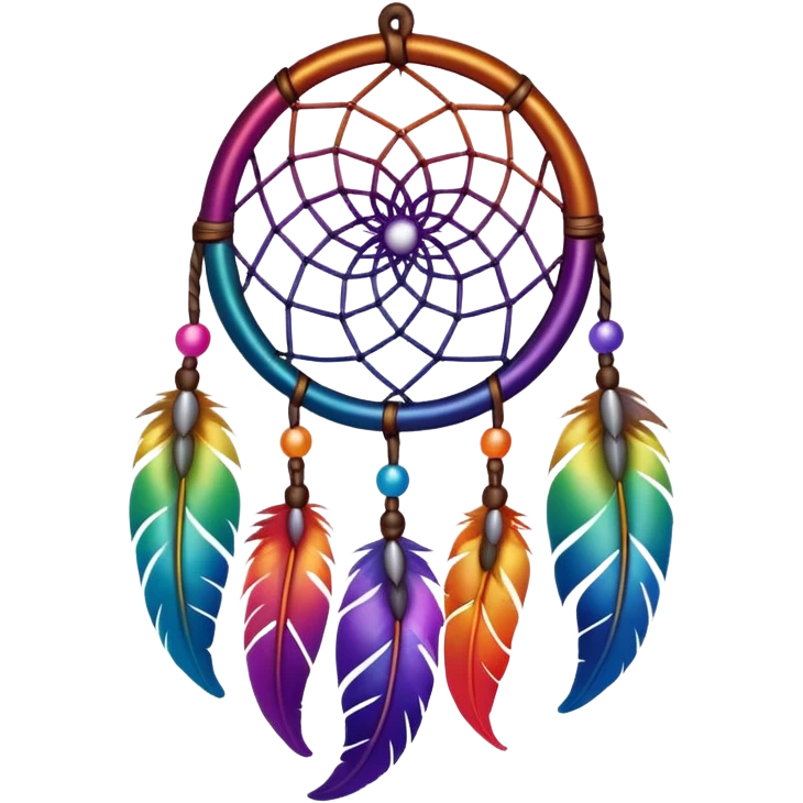  Dark rainbow gradient dreamcatcher emoji