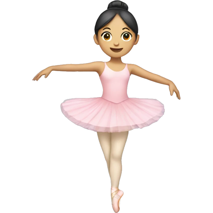 Asian girl ballerina  emoji