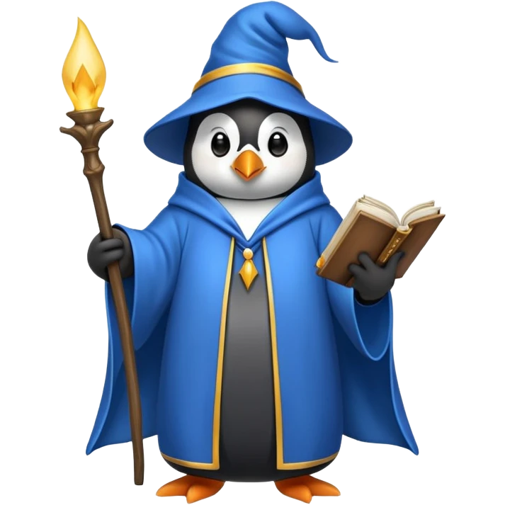Penguin Wizard emoji
