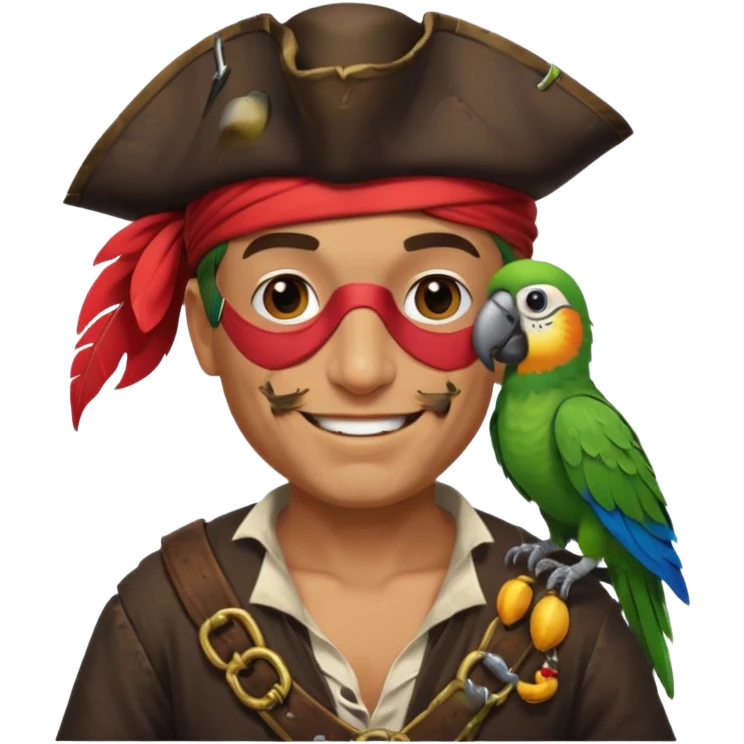 pirate and parrot emoji
