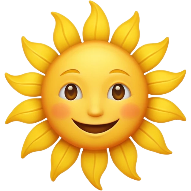 smiling sun, simple, cheerful emoji