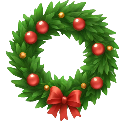 christmas wreath emoji