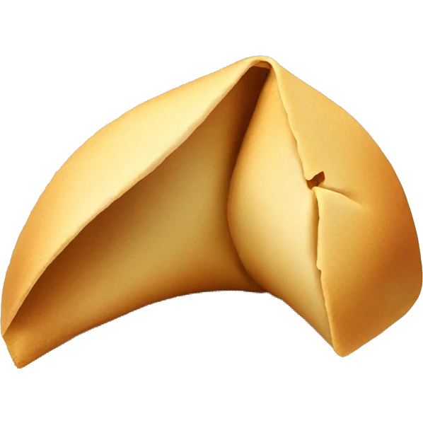 cracked fortune cookie with the note in it emoji