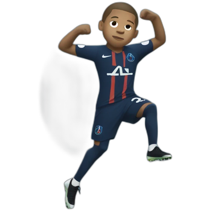 Mbappe make a dab emoji