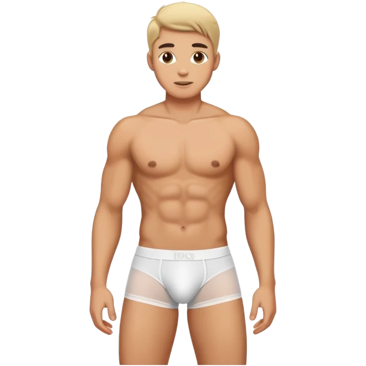 white jock in white panties emoji