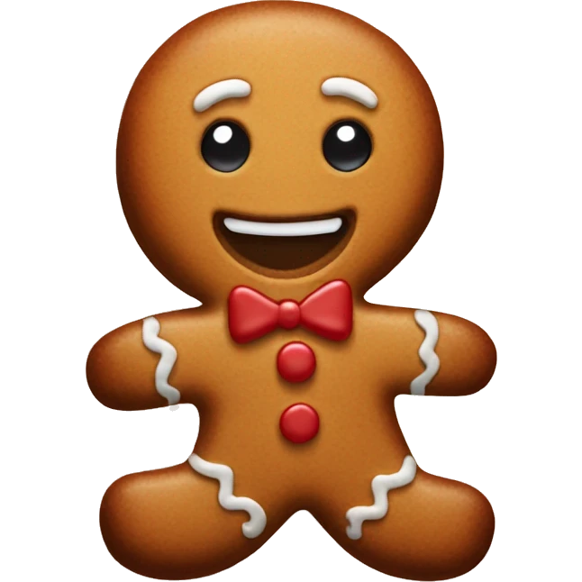 Gingerbread man emoji