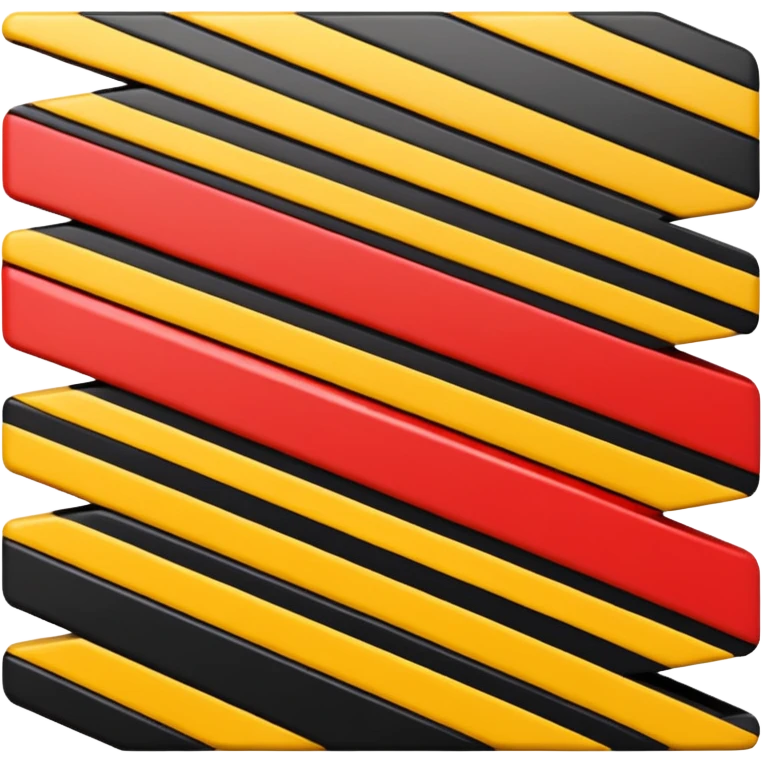 Black, yellow and red stripes emoji