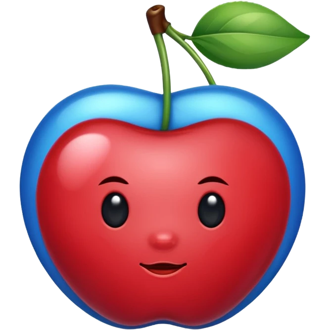 Une  cerise bleu ils 8 emoji