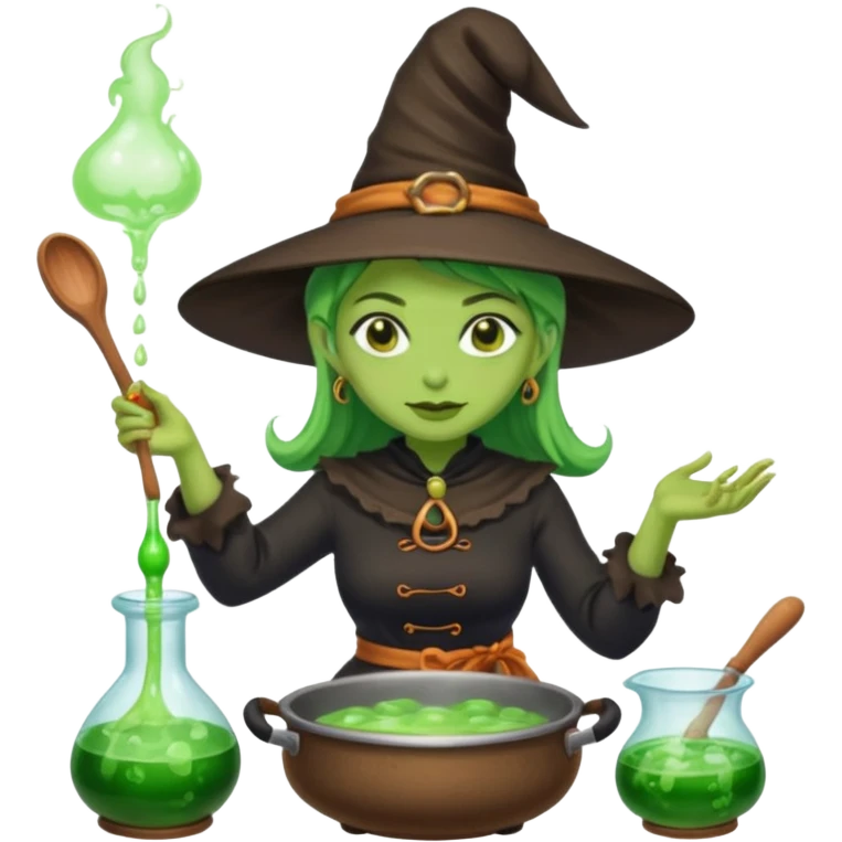 green witch cooking potion emoji