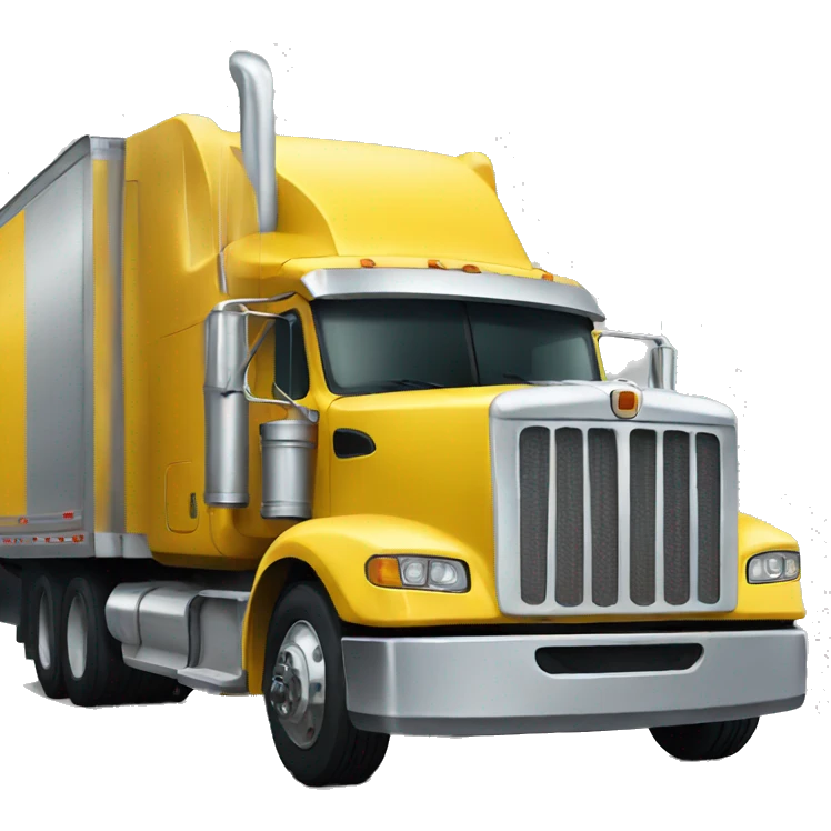 yellow semi-truck emoji