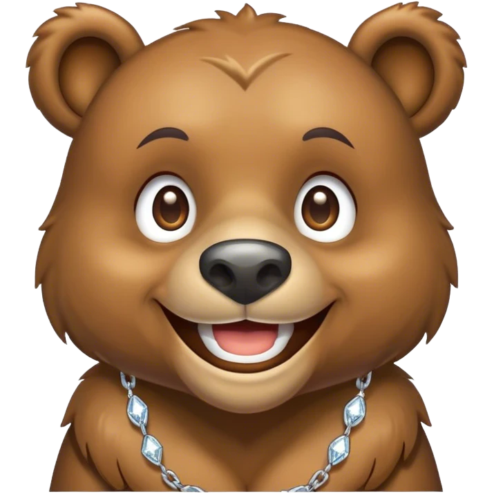 bear smile with diamond chains emoji