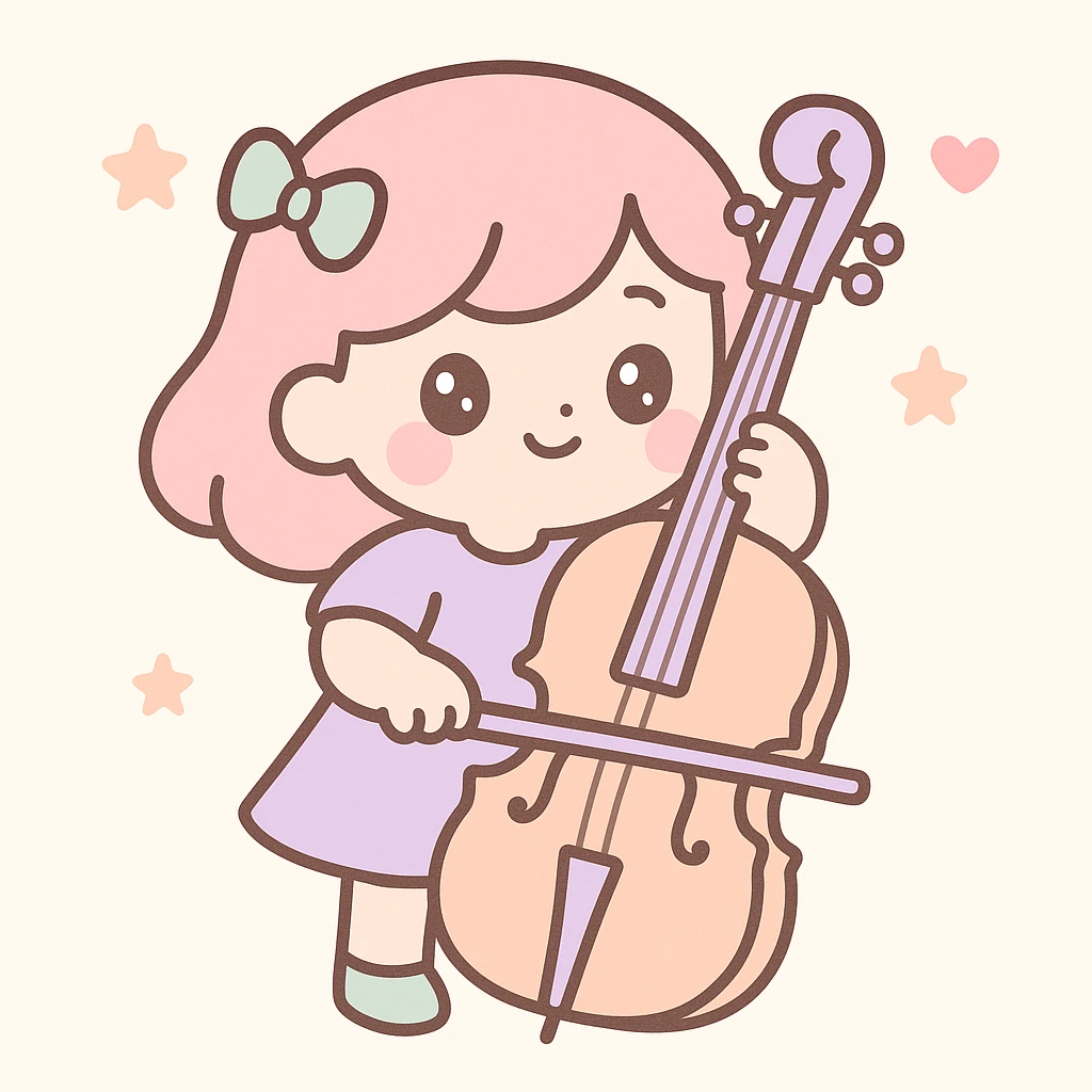 girl playing cello emoji