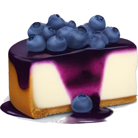 Blueberry cheesecake emoji