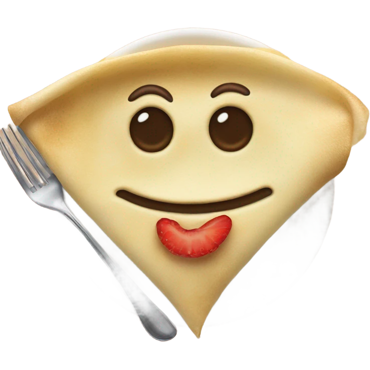 crepe with face  emoji