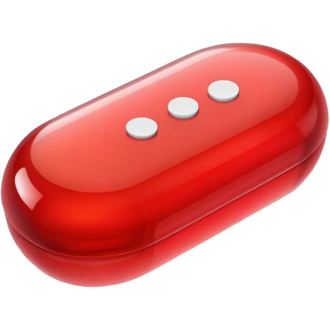 Red transparent pill  emoji