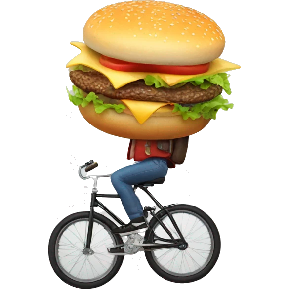 Hamburger riding unicycle  emoji