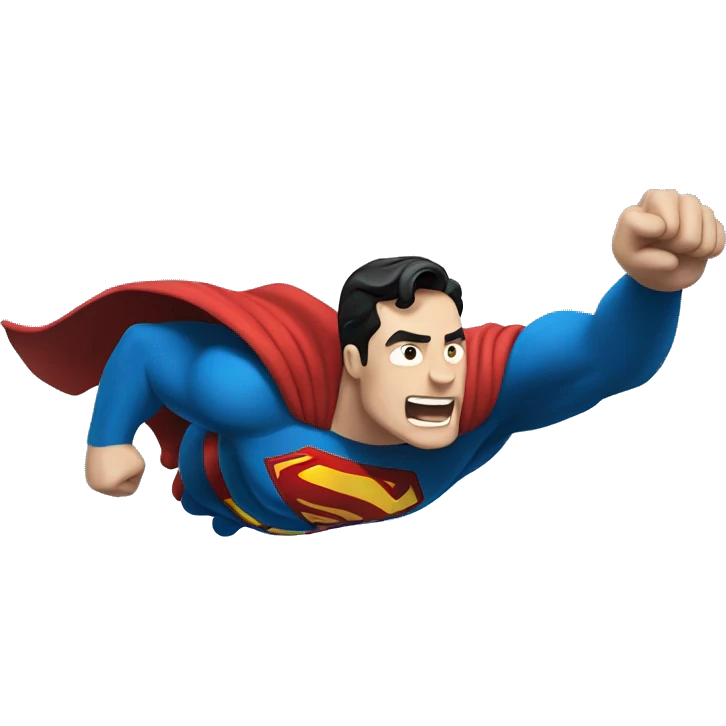 superman flying emoji