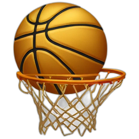 gold basketball emoji
