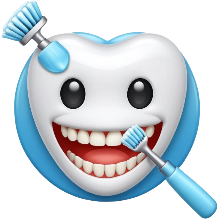 TEETH CLEANING icon in the rount emoji