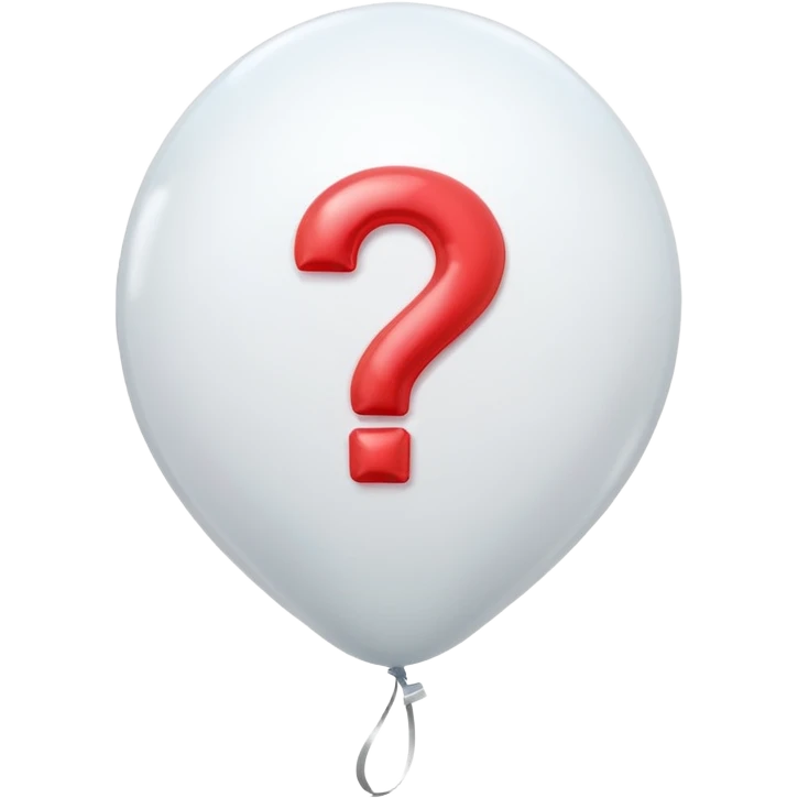 White balloon with a question mark on it emoji