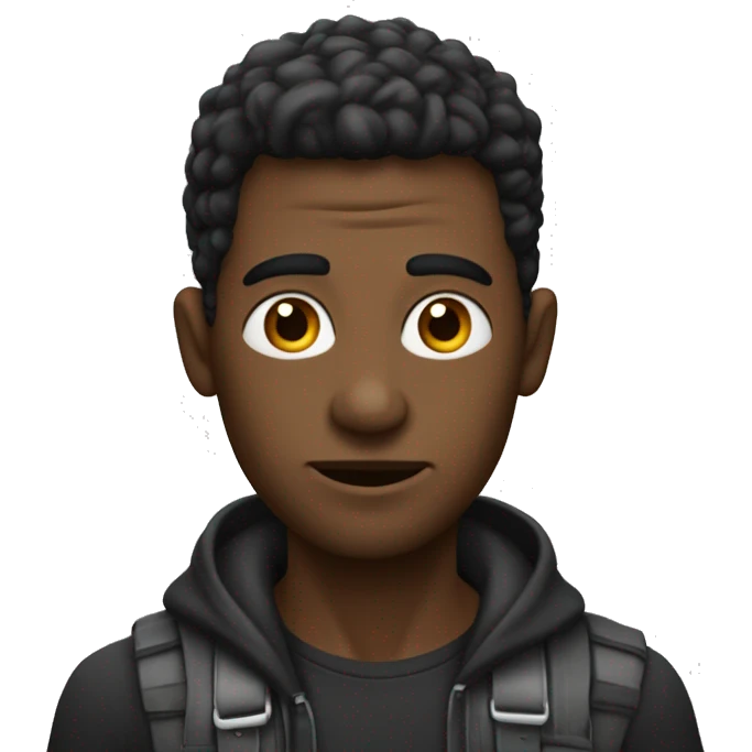 homem negro careca de cavanhaque com o polegar ra ci emoji