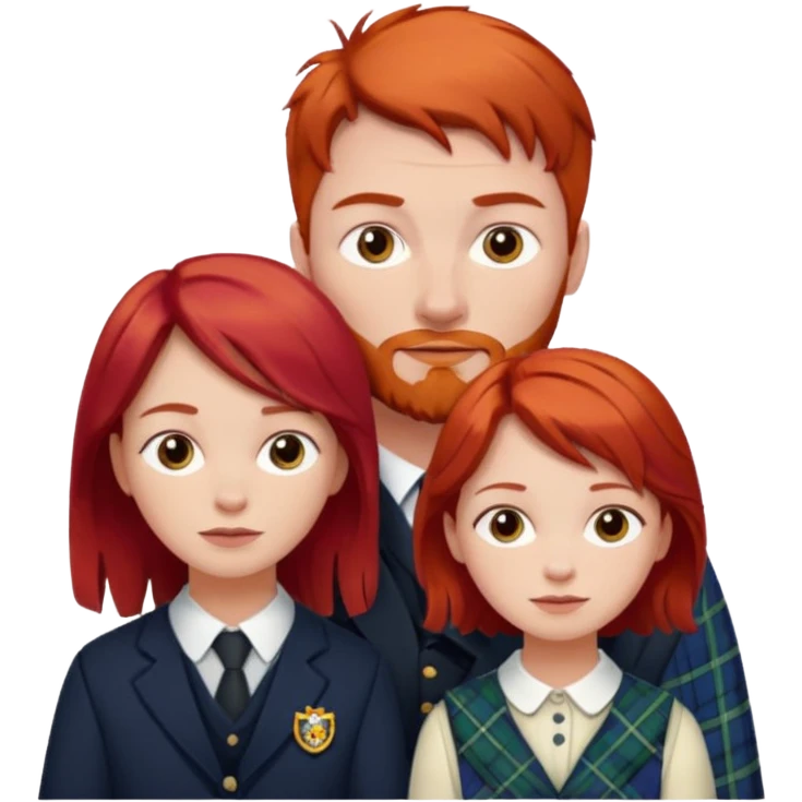 scottish family with son and daughter emoji