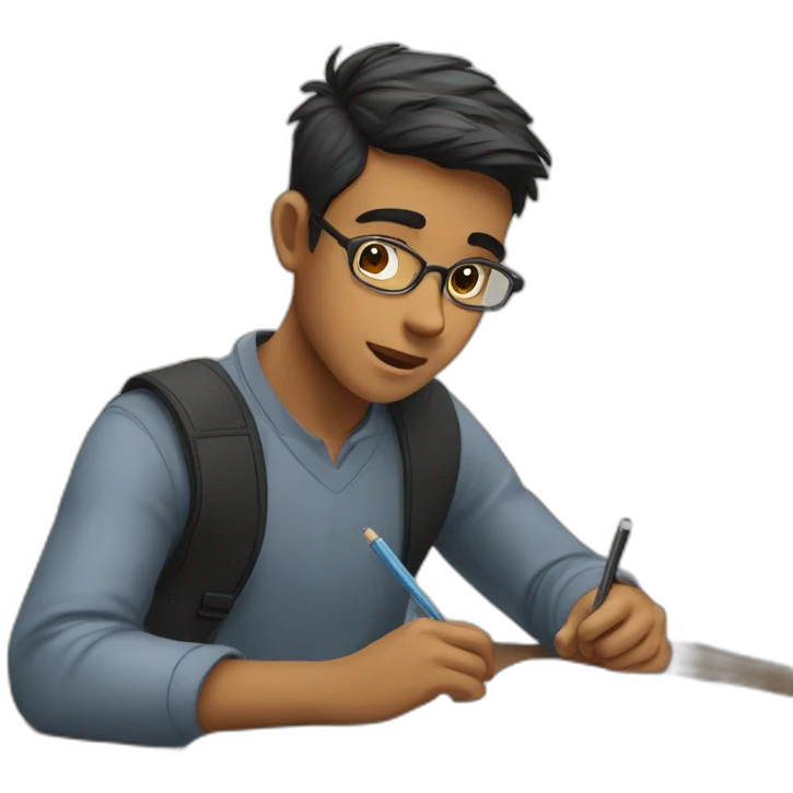 boy-studying-bangla emoji