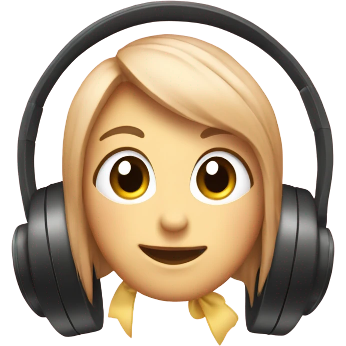 Cute new headphones with a little bow on each side emoji