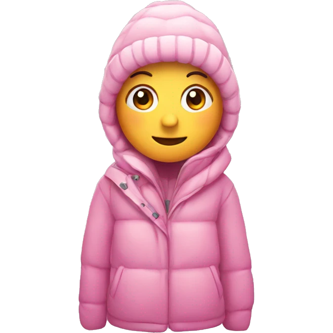 Pink winter heart  emoji
