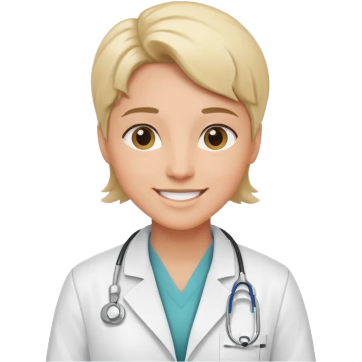 androgynous medium tone skin physician, NO stethoscope around neck emoji