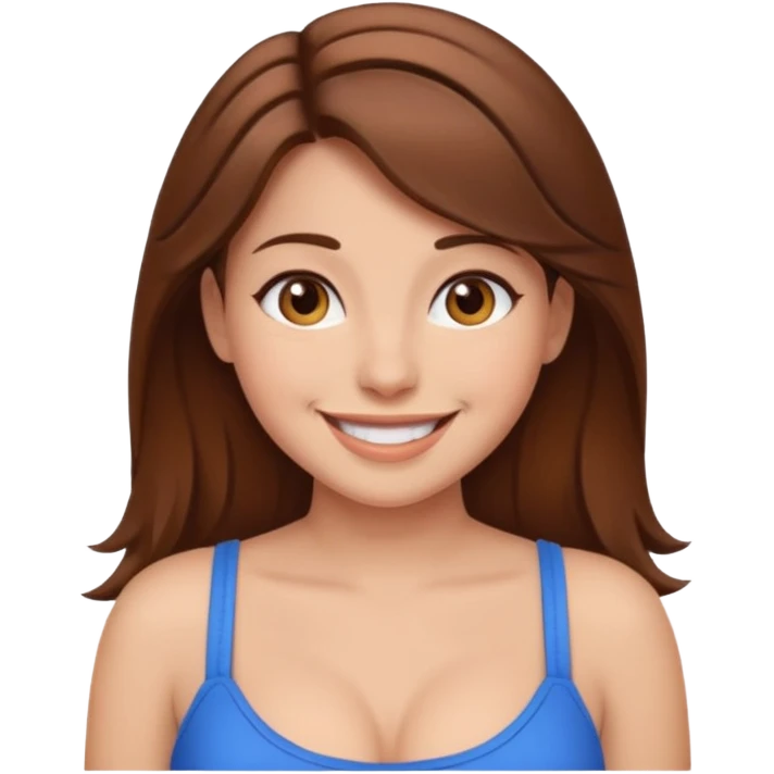 girl with brown hair boobs out emoji