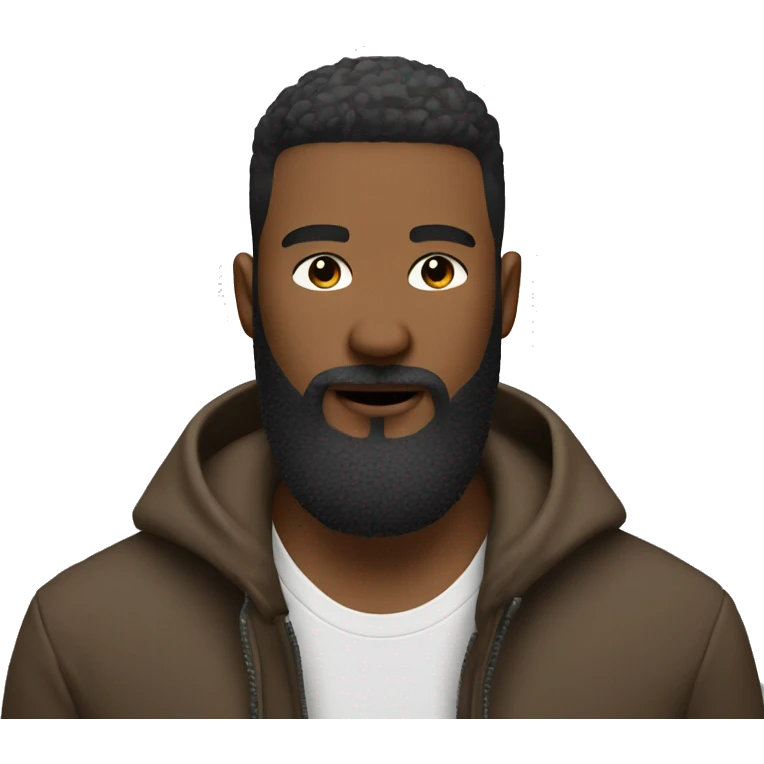 Fade beard, fresh cut, only beard no face emoji