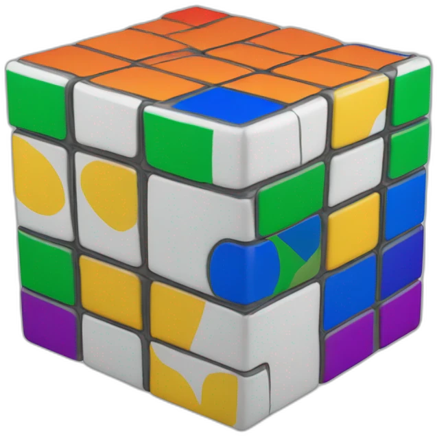Rubik cube 2x2 emoji