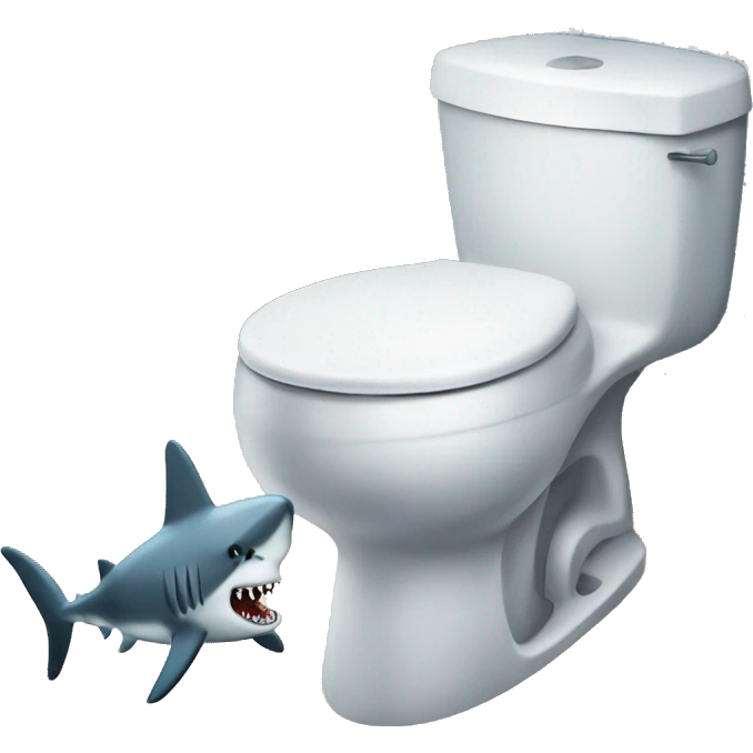 shark and toilet emoji
