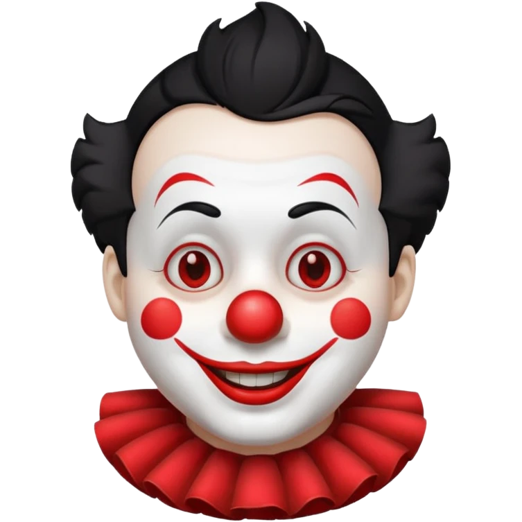 short haired clown emoji