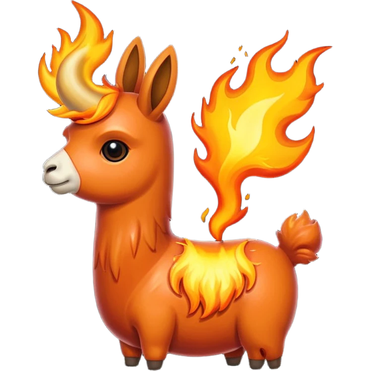 Un cucharón con una llama de fuego por debajo emoji