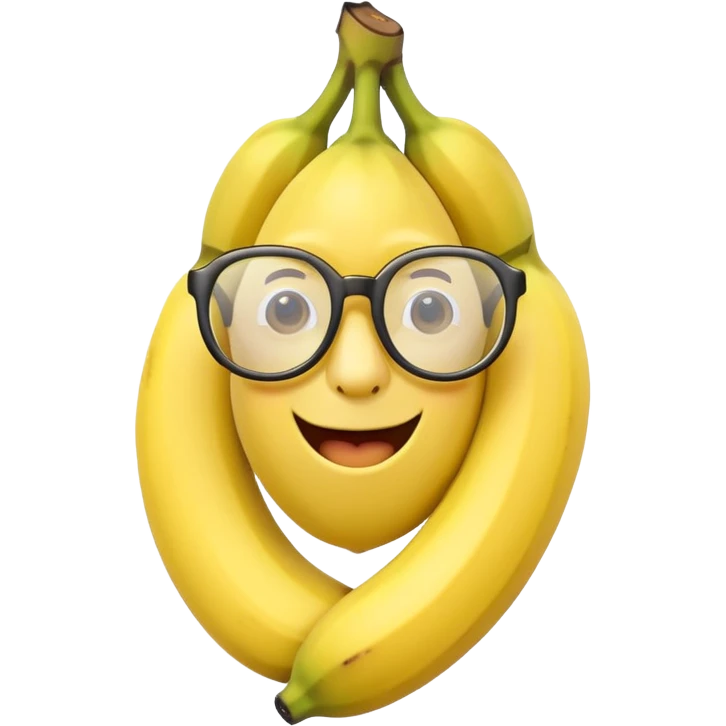 banana with glasses emoji