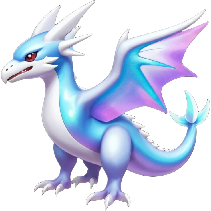 Shiny Nebulae Noivern-Latios-Lugia-Fakémon-hybrid-creature (full body)  emoji