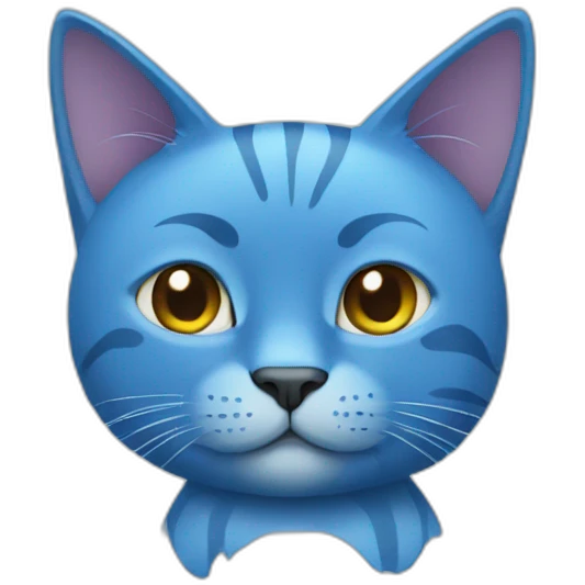 Blue cat emoji