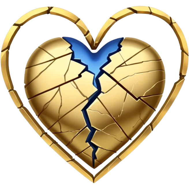Kintsugi heart emoji