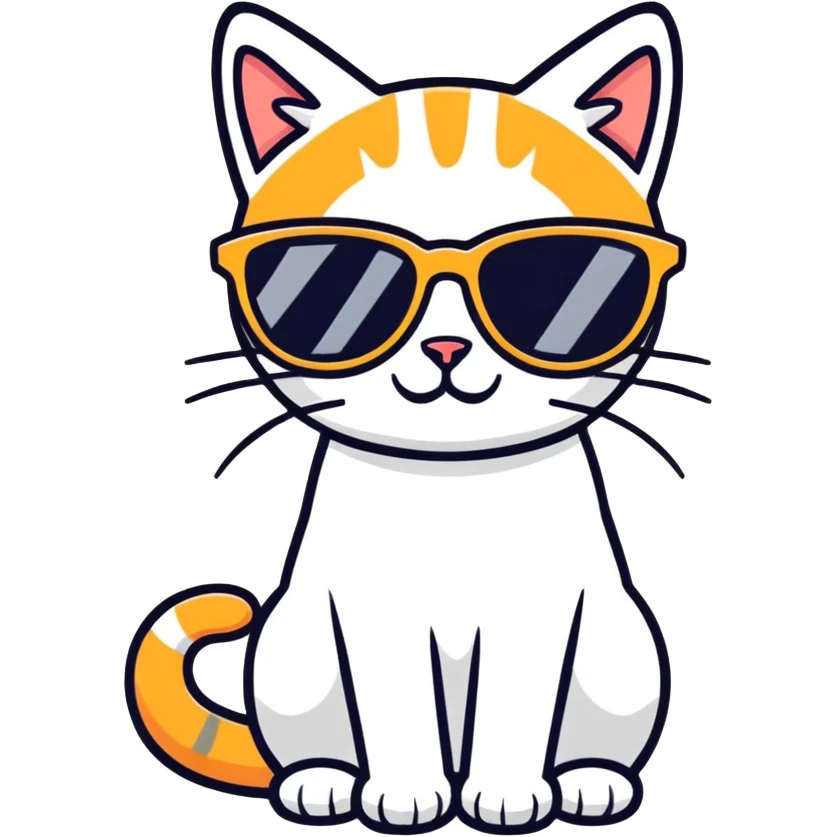 Cat with sunglasses emoji