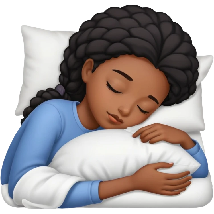 Black girl sleeping emoji