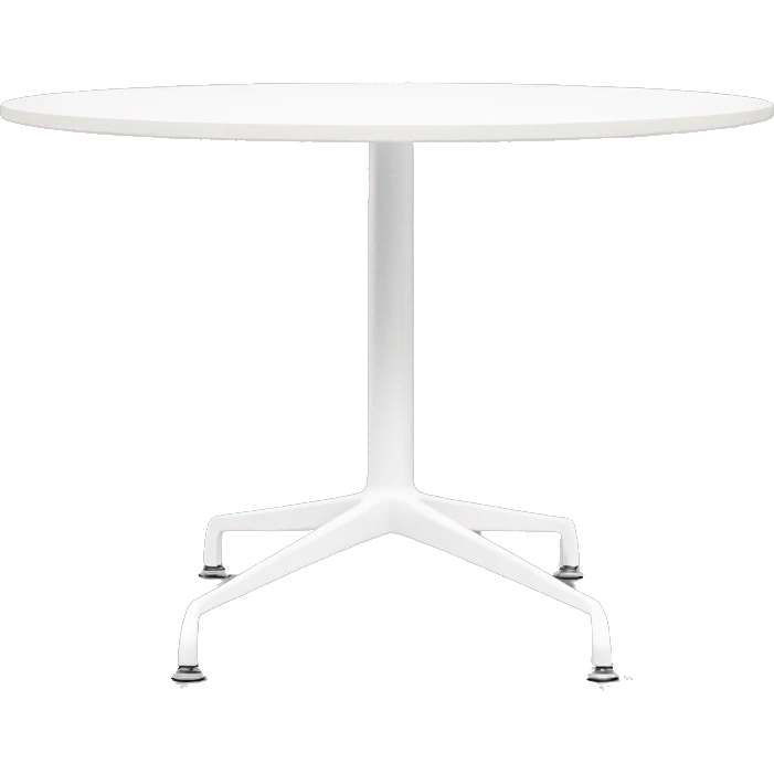 white Eames Universal Base Round Table emoji
