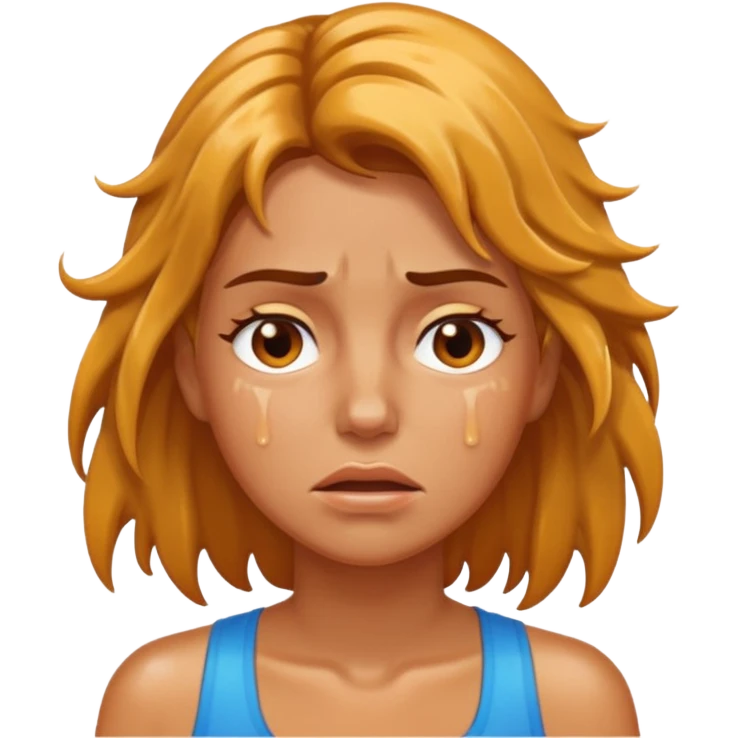 sweaty woman exhausted emoji