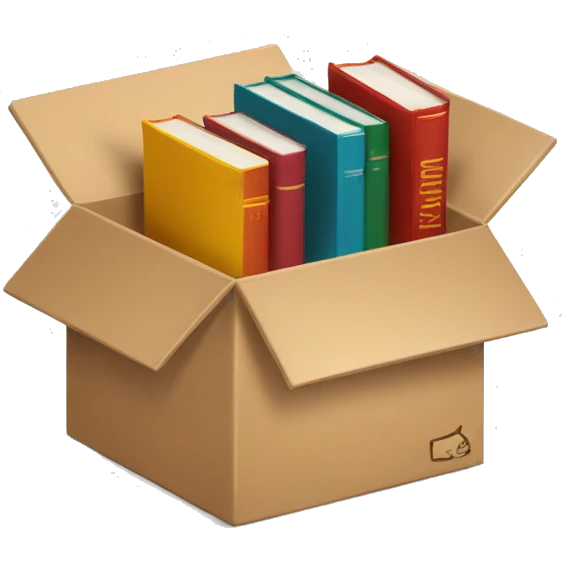 open box with books inside emoji