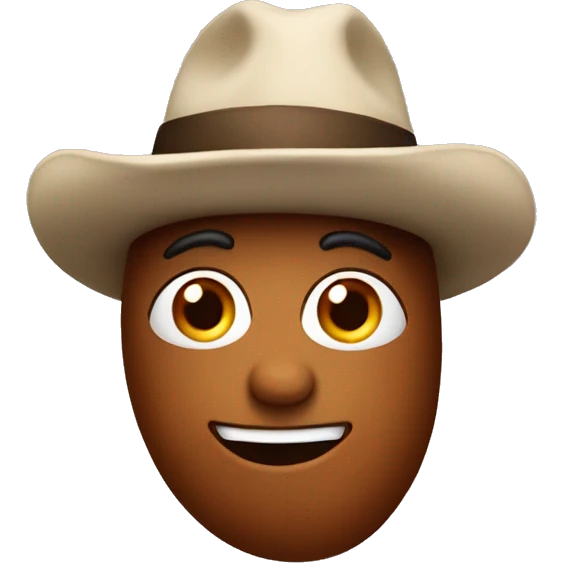 Bean wearing hat emoji