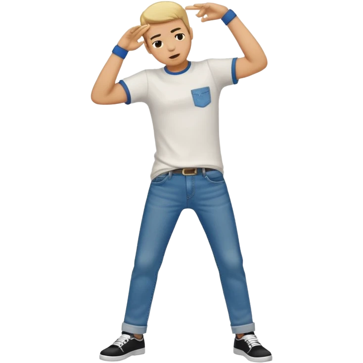 Una persona haciendo un dab  emoji