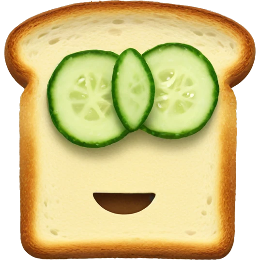toast with cucumber emoji