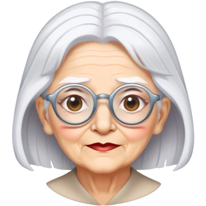 blunt grand maa with spects and white hair emoji